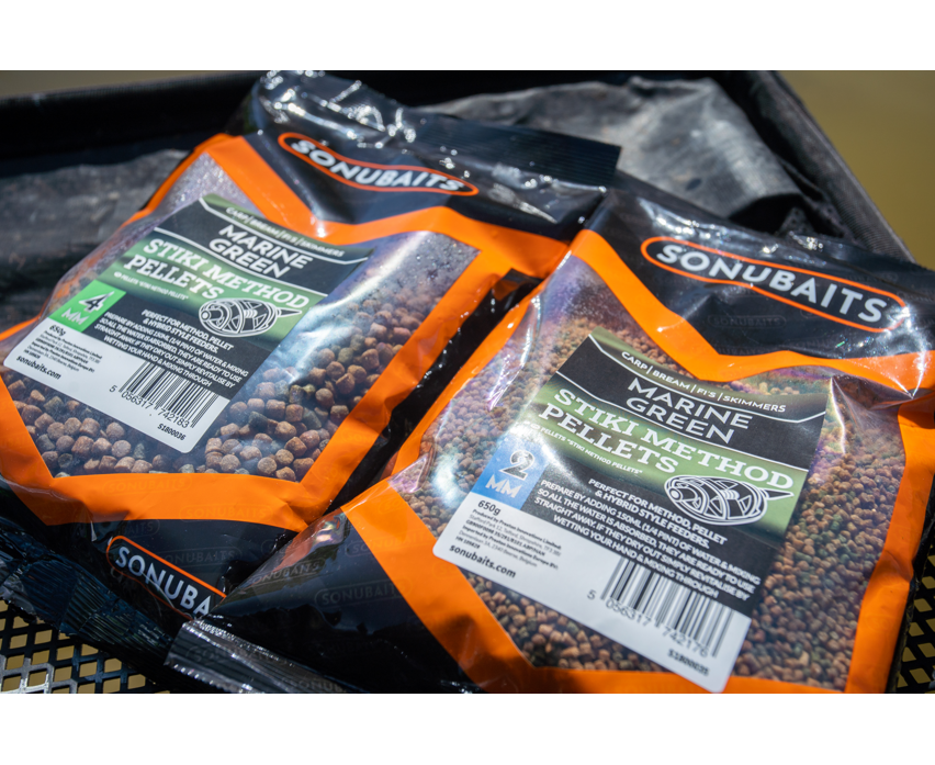 Пелети SONUBAITS Marine Green Stiki Method Pellets - 650g