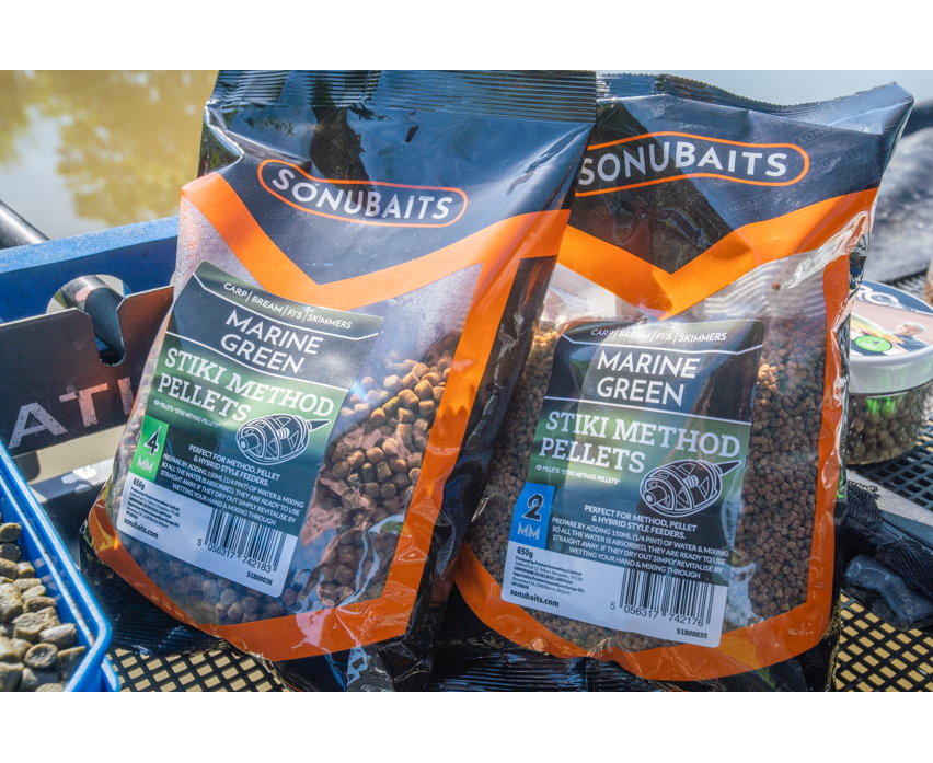 Пелети SONUBAITS Marine Green Stiki Method Pellets - 650g
