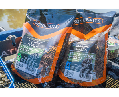 Пелети SONUBAITS Marine Green Stiki Method Pellets - 650g