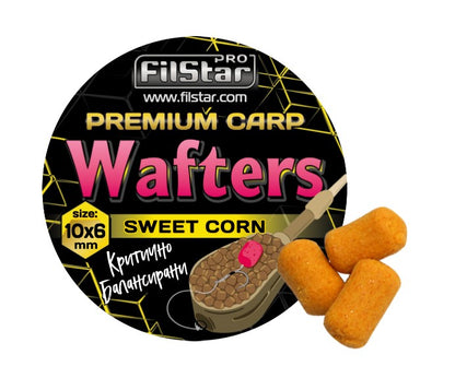Балансини дъмбели FilStar Wafters Premium Carp Mini - 8x5mm / 30g - различни аромати с аромат на сладки царевица.