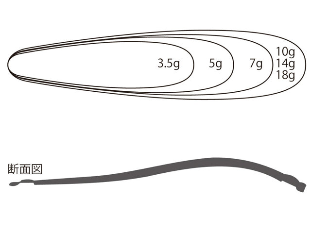 Spoon TIEMCO LIGHTNING WOBBLER - 3.7cm/2.0gr