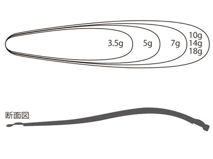 Spoon TIEMCO LIGHTNING WOBBLER - 3.7cm/2.0gr