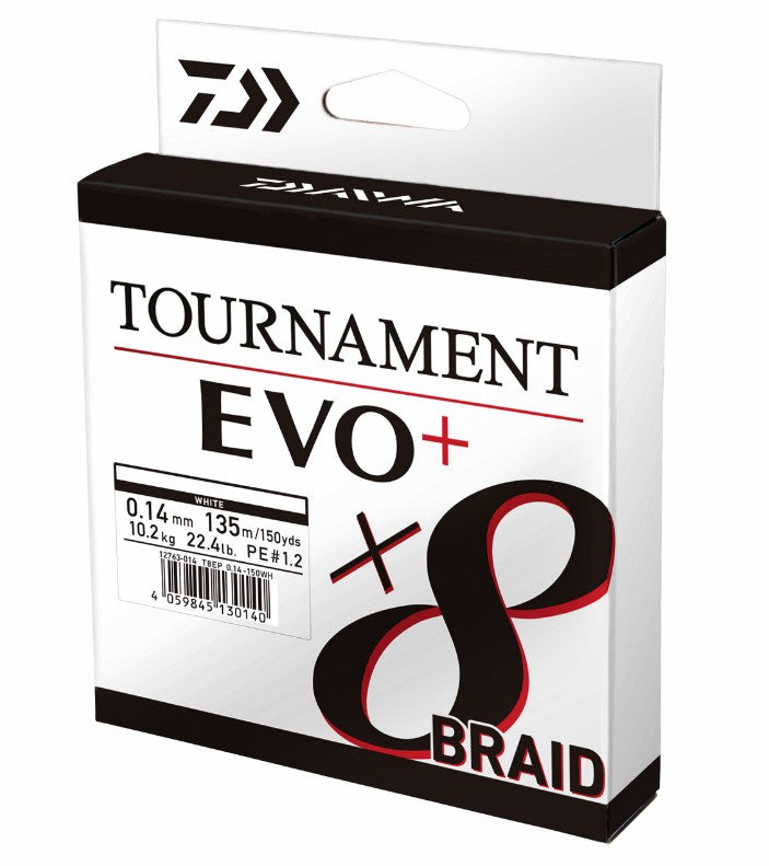 Fir textil Daiwa TOURNAMENT X8 BRAID EVO+ WHITE (Alb) - 135 m