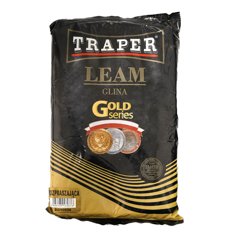 Глина Traper Gold Series 2 kg - кафява опаковка с фина смляна глина за риболов, привлечете рибите с ефективна захранка.