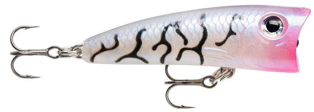 Воблер Rapala Ultra Light Pop - 4cm/3gr Floating с блестяща повърхност и остри тройни куки.