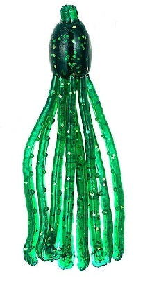 Силиконови октоподчета NIKKO Octopus 1.5''(3.8cm) в UV EMERALD GREEN за риболовни такъми.