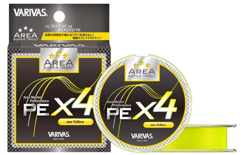 Braided line VARIVAS AREA Super Trout PE x4 [Yellow] - 75m