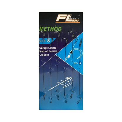 Готовые поводки с крючками для метод фидер FL METHOD