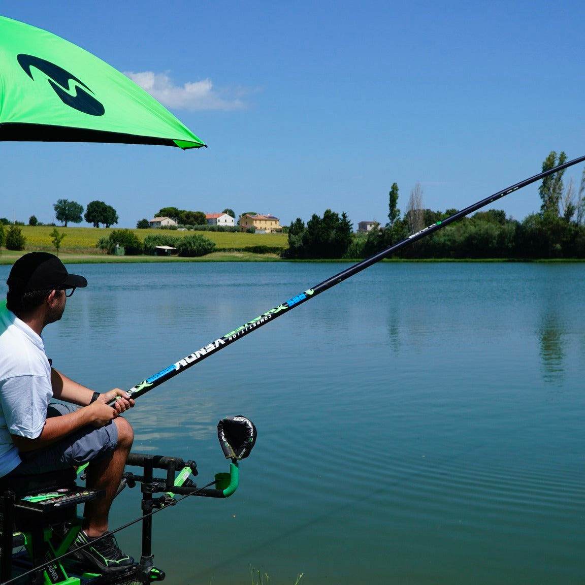 Риболов с Щека MAVER POLE VENOM MARGIN 10M + MINI EXT /Модел 2026/ до красиво езеро.