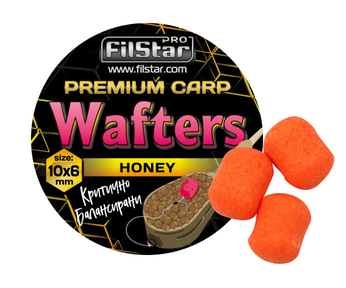 Балансирани дъмбели FilStar Wafters Premium Carp Mini - 8x5mm / 30g - различни аромати, вкус мед.