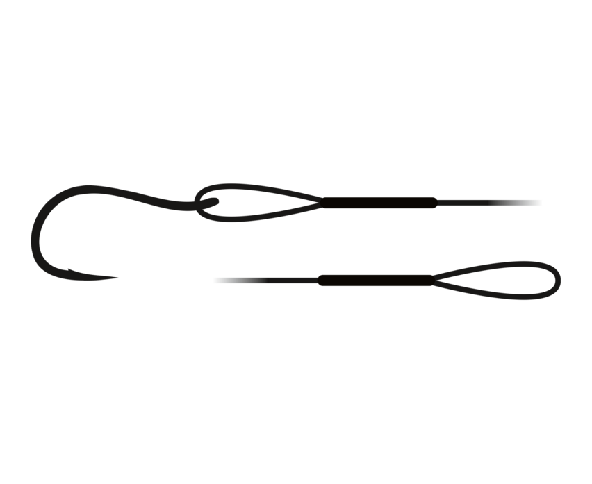 Стоманен повод за щука с кука ZEBCO Trophy Steel Trace 1x7 - Single Hook - 60cm/9kg привлекателна графика на кука.