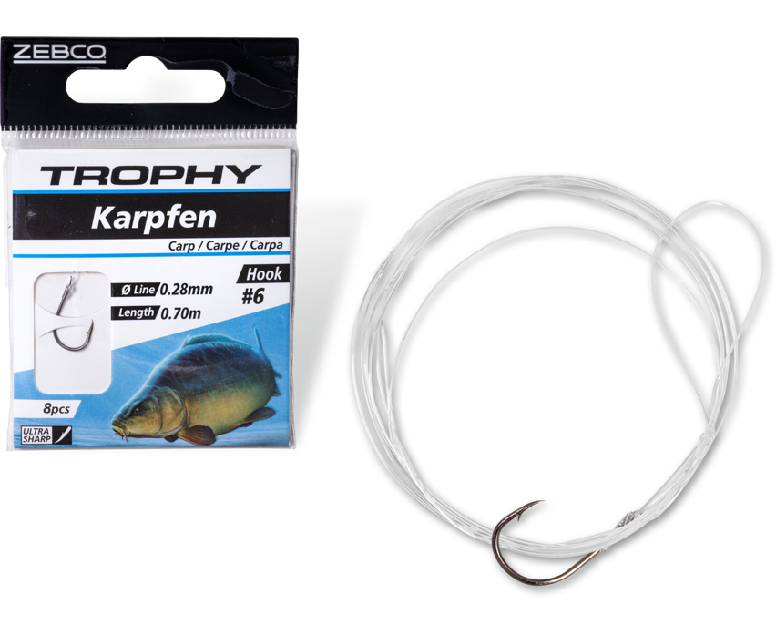 Вързани куки ZEBCO CARP BLACK - 70cm