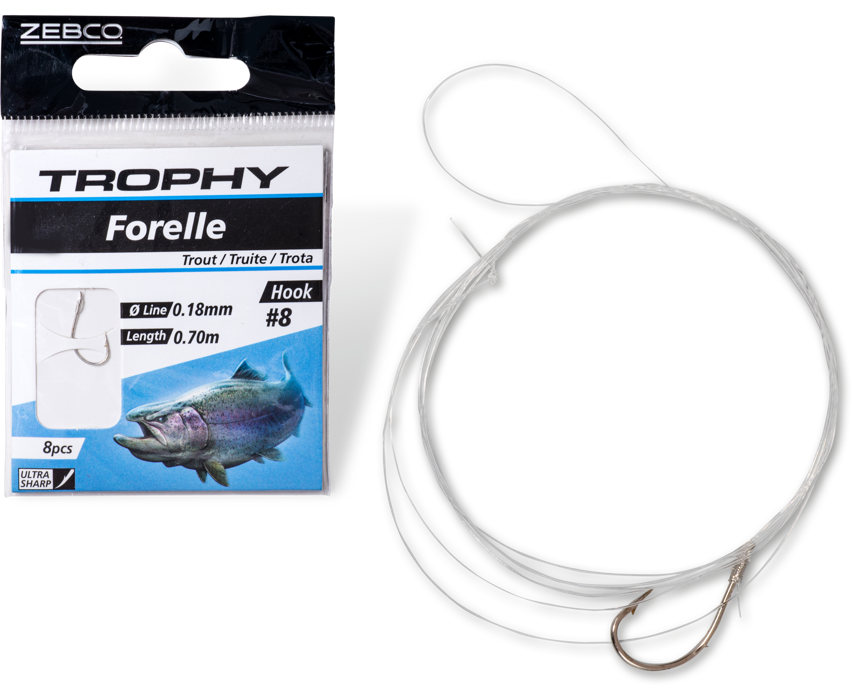 Вързани куки ZEBCO TROUT SILVER - 70cm