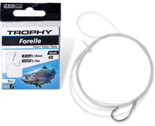 Вързани куки ZEBCO TROUT SILVER - 70cm за риболов на пъстърва с атрактивна опаковка и нова технология.