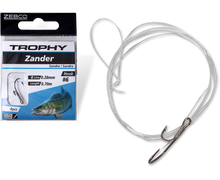 Вързани куки ZEBCO ZANDER SILVER - 70cm, комплект с куки за успешен риболов на сом.