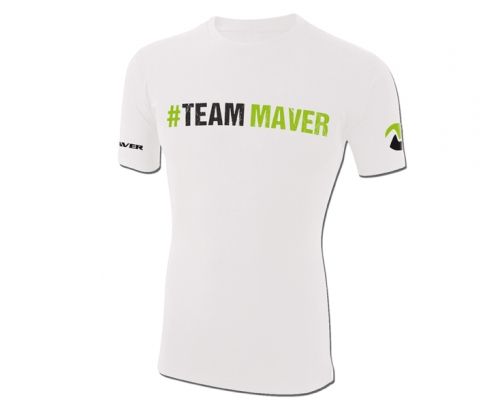 Тениска #TeamMaver - цвят бял