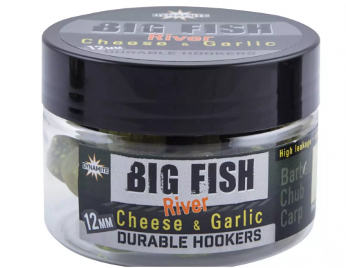 DYNAMITE BAITS Big Fish River durable hookers– Cheese & Garlic 12mm