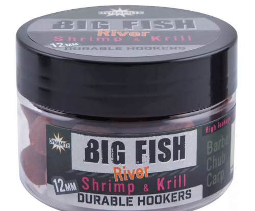 DYNAMITE BAITS Big Fish River durable hookers– SHRIMP&KRILL 12mm