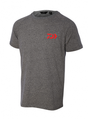 Тениска DAIWA T-SHIRT D-VEC СВЕТЛО СИВА с червено лого 