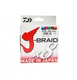 Плетено Влакно Daiwa J-BRAID X8 - 300м / MULTICOLOR