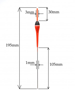 Плувка Sensor със слот за светеща ампула - 1,5g