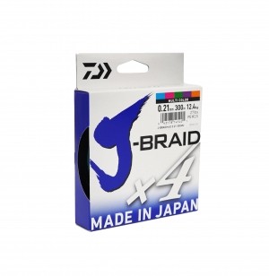 Плетено влакно Daiwa J-BRAID X4 MULTICOLOR (мултиколор) - 150м