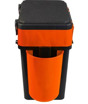 Двусекционен сандък за зимен риболов Helios - 19L, оранжев