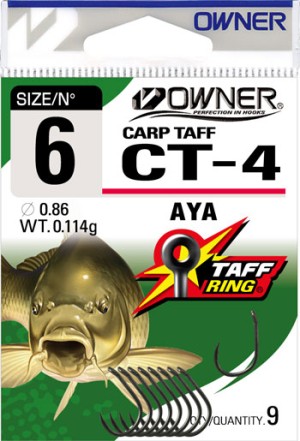 Carp Fishing Hooks OWNER CARP TAFF AYA CT - 4