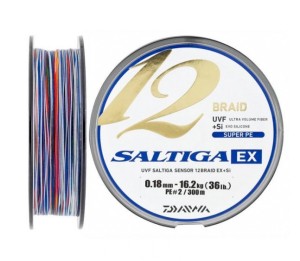 Плетено влакно Daiwa SALTIGA 12 BRAID UVF+SI - Multicolour (мултиколор) - 300м