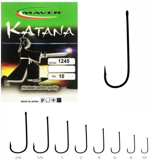 Куки MAVER Katana 1245A Black Nickel - 10 бр в опаковка