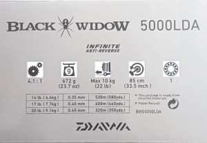 DAIWA BLACK WIDOW REEL 5000 LDA