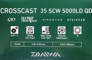 Макара Daiwa '20 CROSSCAST 35 SCW QD - 5000LD