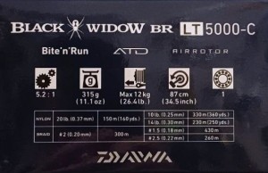 Daiwa 19 BLACK WIDOW BR LT 5000-C