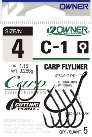 Carp Fishing Hooks OWNER CARP TAFF FLYLINER CT-1 