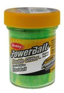 Паста Berkley Power Bait Double Glitter Twist - Green/WLemon/Yellow